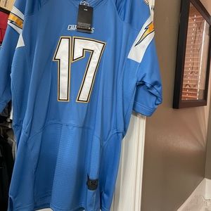 San Diego Chargers Rivers on field jersey.